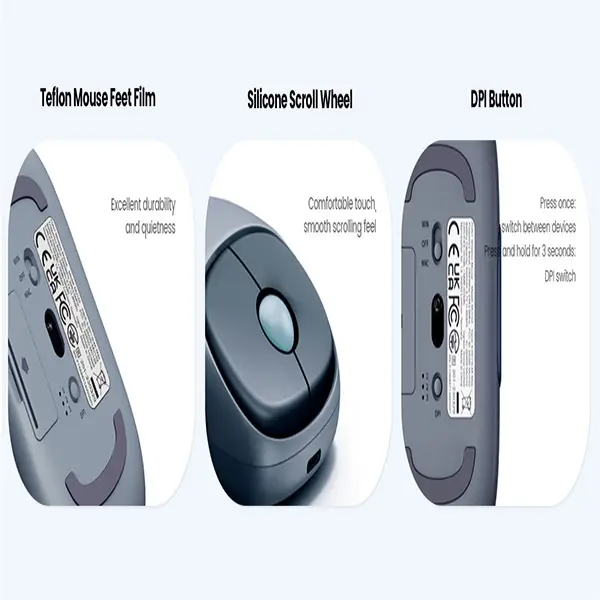 UGREEN MU102 FUN+ Wireless Mouse – Blue - Image 4