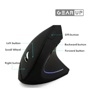 GearUP WM50 Ergonomic Bluetooth Wireless Vertical Mouse